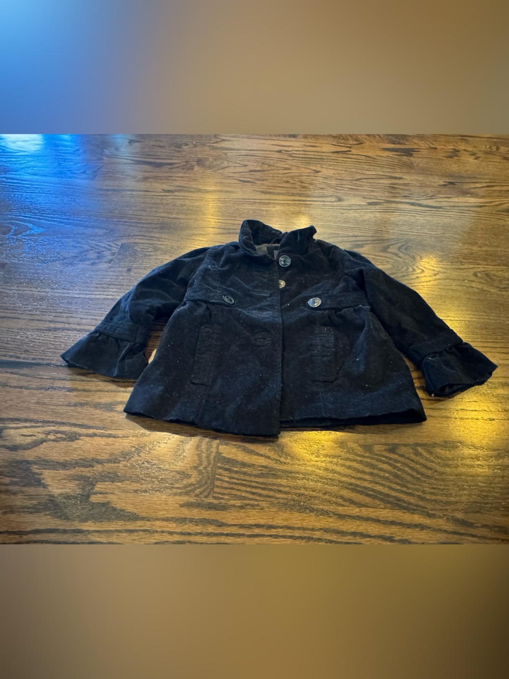 GAP Black velvet Kids coat